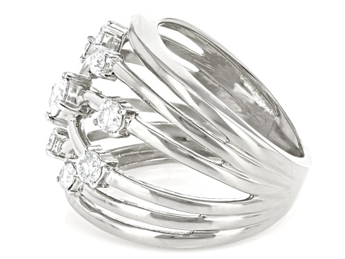 MOISSANITE FIRE® .87CTW DEW ROUND BRILLIANT PLATINEVE® RING - Size 7