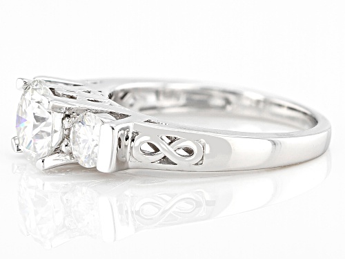 MOISSANITE FIRE® 1.86CTW DEW ROUND BRILLIANT PLATINEVE® RING - Size 5