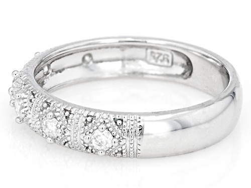 MOISSANITE FIRE® .18CTW DEW ROUND BRILLIANT PLATINEVE® RING - Size 6