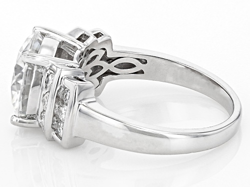 MOISSANITE FIRE® 4.02CTW DEW ROUND BRILLIANT PLATINEVE® RING - Size 8