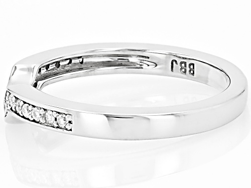 MOISSANITE FIRE® .18CTW DEW PLATINEVE® BAND RING - Size 9