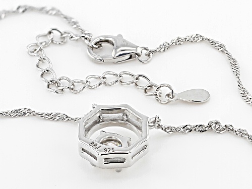 MOISSANITE FIRE® 1.00CT DEW ROUND PLATINEVE® NECKLACE - Size 18