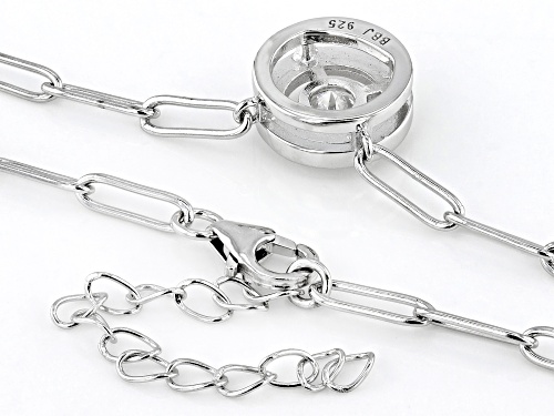 MOISSANITE FIRE® .80CT DEW ROUND PLATINEVE® PAPERCLIP NECKLACE - Size 18