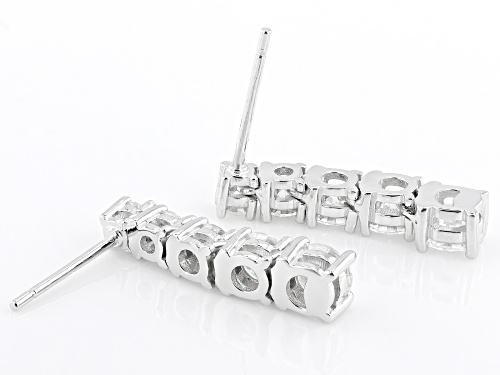 MOISSANITE FIRE® 1.76CTW DEW ROUND BRILLIANT PLATINEVE® EARRINGS