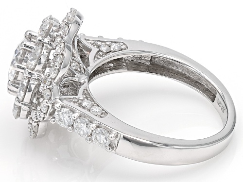 MOISSANITE FIRE® 3.14CTW DEW ROUND PLATINEVE® RING - Size 8