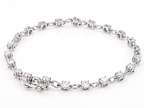MOISSANITE FIRE® 3.52CTW DEW ROUND BRILLIANT PLATINEVE® TENNIS BRACELET - Size 7.25