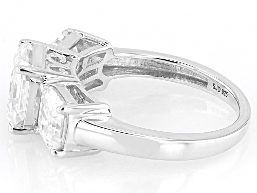 MOISSANITE FIRE® 4.86CTW DEW ASSCHER CUT PLATINEVE® RING - Size 6