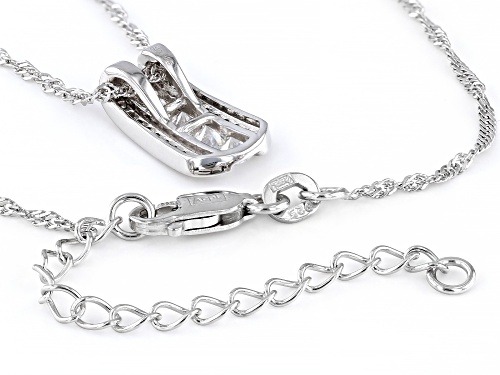 MOISSANITE FIRE® .67CTW DEW ROUND PLATINEVE® PENDANT & CHAIN