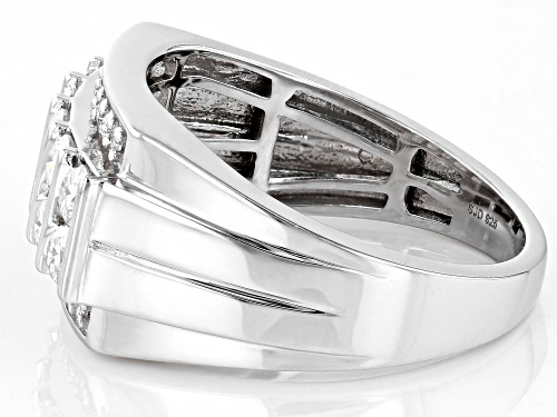 MOISSANITE FIRE(® 1.32CTW DEW ROUND BRILLIANT PLATINEVE® MENS RING - Size 10