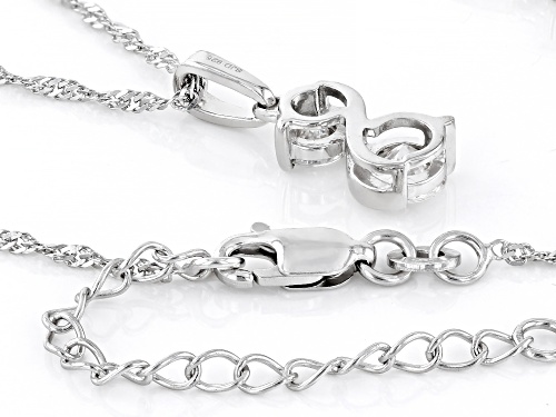 MOISSANITE FIRE® .93CTW DEW ROUND BRILLIANT PLATINEVE® PENDANT AND CHAIN