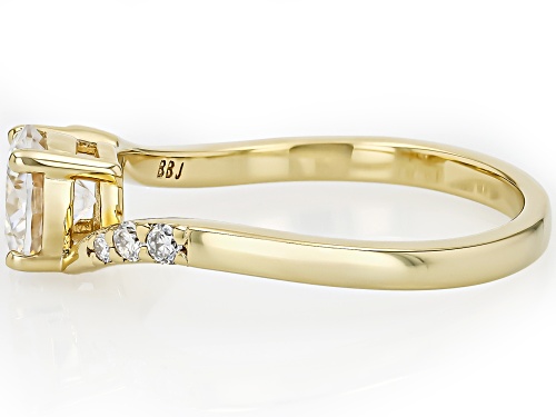 Moissanite Fire® 1.14ctw DEW Round 14k Yellow Gold Over Sterling Silver Ring - Size 6