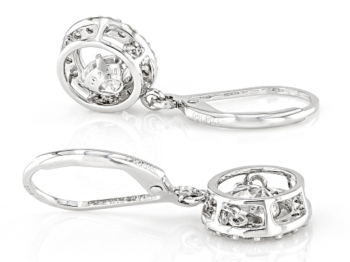 MOISSANITE FIRE® 1.60CTW DEW ROUND BRILLIANT PLATINEVE® DANCING EARRINGS