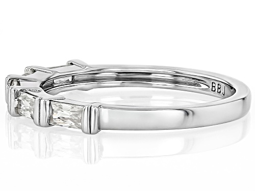 MOISSANITE FIRE® .50CTW DEW BAGUETTE  PLATINEVE® BAND RING - Size 7