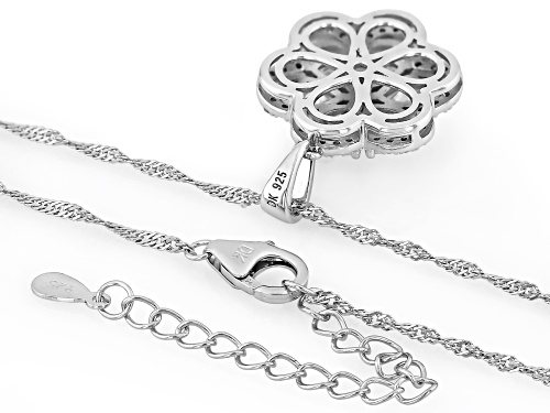 MOISSANITE FIRE® 2.88CTW DEW TRILLION CUT AND ROUND BRILLIANT PLATINEVE® PENDANT AND CHAIN