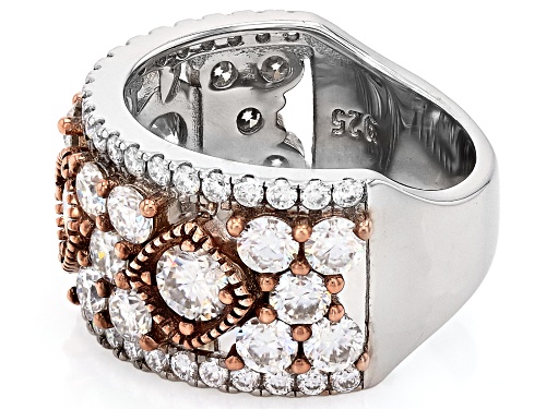 MOISSANITE FIRE® 3.57CTW DEW ROUND BRILLIANT PLATINEVE® AND 14K ROSE GOLD OVER PLATINEVE RING - Size 5