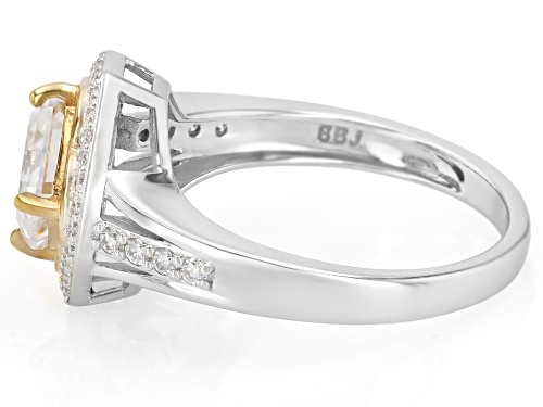 MOISSANITE FIRE® 2.25CTW DEW PLATINEVE® AND 14K YELLOW GOLD PLATINEVE RING - Size 7