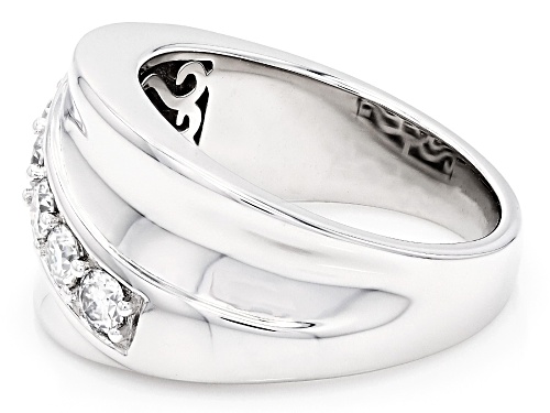 MOISSANITE FIRE® 0.60CTW DEW ROUND BRILLIANT PLATINEVE® RING - Size 6