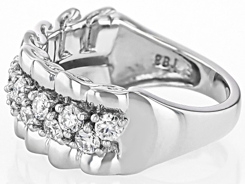 MOISSANITE FIRE® 0.96CTW DEW PLATINEVE® RING - Size 8