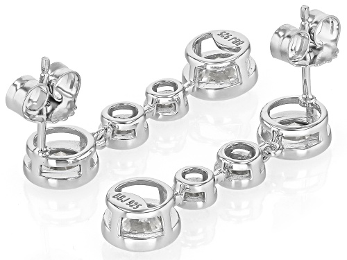 MOISSANITE FIRE® 3.78CTW DEW ROUND BRILLIANT PLATINEVE® EARRINGS