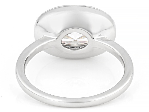 MOISSANITE FIRE® 4.25CTW DEW OVAL PLATINEVE® SOLITAIRE RING - Size 9