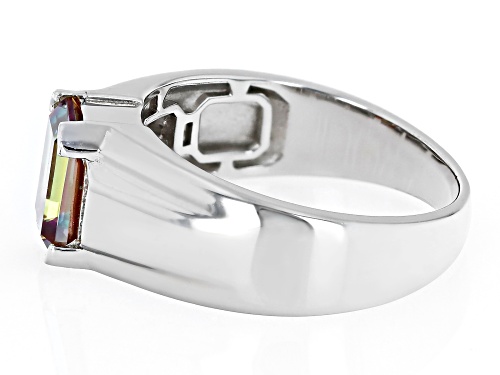 1.96ct Northern Lights™ Quartz Wth .03ctw White Diamond Platinum Over Sterling Silver Men's Ring - Size 11
