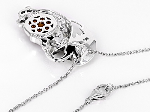 12mm Round Tigers Eye Sterling Silver Dragon Pendant With Chain