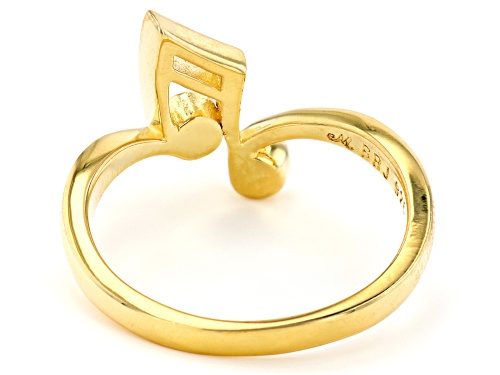 Máiréad Nesbitt™ 18K Yellow Gold Over Sterling Silver Music Note Ring - Size 8
