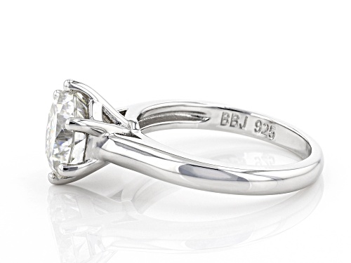 MOISSANITE FIRE(R) 3.08CT DEW ROUND INFERNO CUT(TM) PLATINEVE(R) RING - Size 9