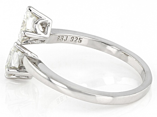 MOISSANITE FIRE(R) 1.60CTW DEW CUSHION CUT  PLATINEVE(R) RING - Size 8