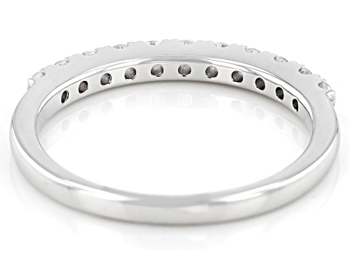 MOISSANITE FIRE(R) .33CTW DEW ROUND PLATINEVE(R) BAND - Size 9