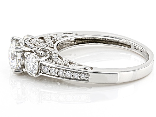 MOISSANITE FIRE(R) 1.90CTW DEW ROUND PLATINEVE(R) RING - Size 8