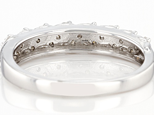 MOISSANITE FIRE(R) .24CTW DEW ROUND PLATINEVE(R) RING - Size 9