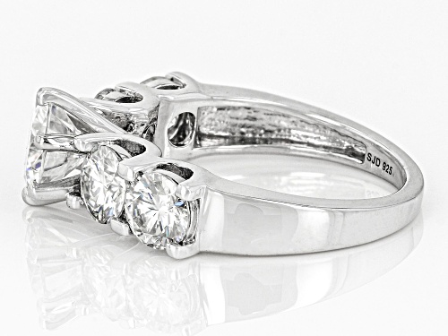 MOISSANITE FIRE(R) 3.20CTW DEW ROUND  PLATINEVE(R) RING - Size 9