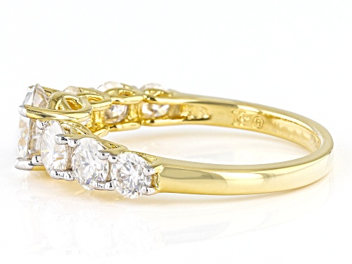MOISSANITE FIRE(R) 2.64CTW DEW 14K YELLOW GOLD OVER STERLING SILVER RING - Size 9