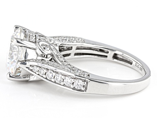 MOISSANITE FIRE(R) 5.89CTW DEW ROUND PORTUGUESE CUT PLATINEVE(R) RING - Size 7