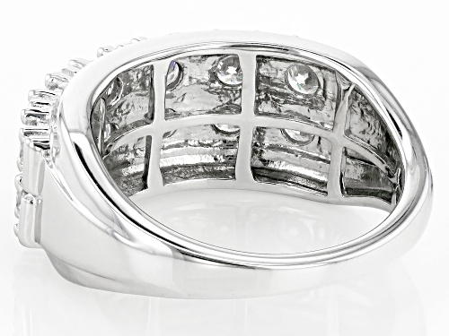 MOISSANITE FIRE(R) 1.20CTW DEW ROUND PLATINEVE(R) RING - Size 6