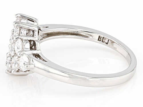 MOISSANITE FIRE(R) 1.20CTW DEW ROUND PLATINEVE(R) RING - Size 6
