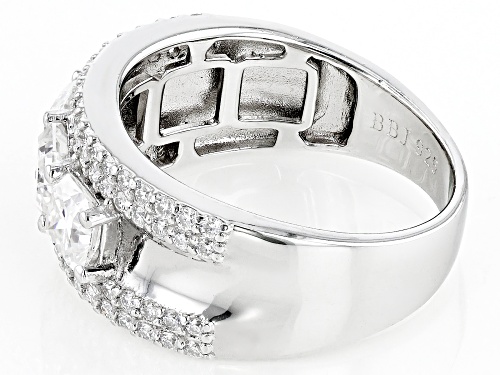 MOISSANITE FIRE(R) 1.93CTW DEW SQUARE OCTAGONAL & ROUND PLATINEVE(R) RING - Size 8