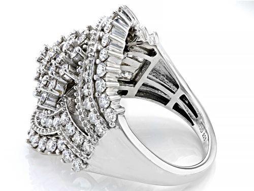 MOISSANITE FIRE(R) 2.49CTW DEW ROUND PLATINEVE(R) RING - Size 8
