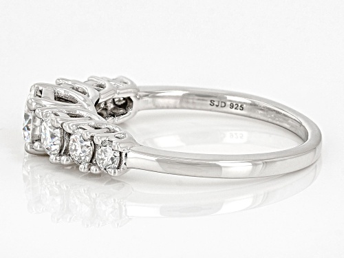 MOISSANITE FIRE(R) 1.14CTW DEW ROUND PLATINEVE(R) RING - Size 9