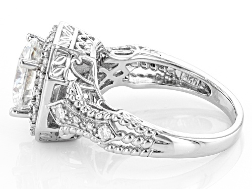 MOISSANITE FIRE(R) 3.30CTW DEW ROUND PLATINEVE(R) RING - Size 8