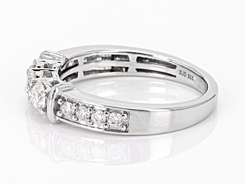 MOISSANITE FIRE® .72CTW DEW ROUND PLATINEVE® RING - Size 8