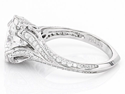 MOISSANITE FIRE(R) 3.60CTW DEW ROUND BRILLIANT PLATINEVE(R) RING - Size 9