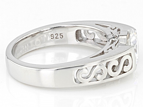 MOISSANITE FIRE(R) 1.90CT DEW ROUND  PLATINEVE(R) RING - Size 7