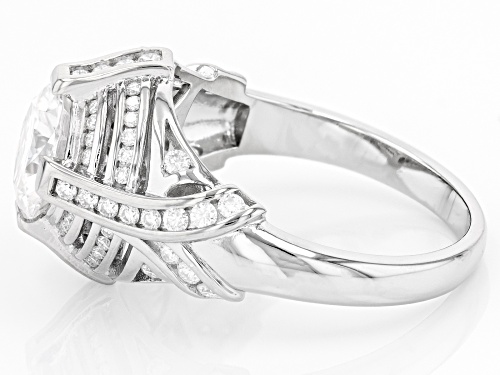 MOISSANITE FIRE(R) 2.80CTW DEW ROUND PLATINEVE(R) RING - Size 9
