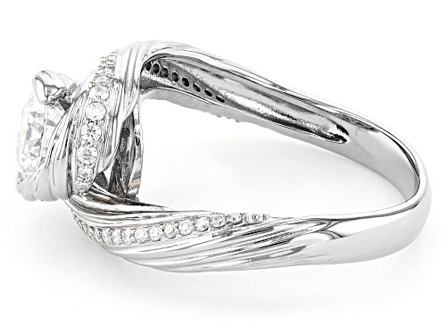 MOISSANITE FIRE(R) 1.46CTW DEW ROUND PLATINEVE(R) RING - Size 6