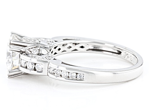 MOISSANITE FIRE(R) 2.48CTW DEW ROUND BRILLIANT PLATINEVE(R) RING - Size 8