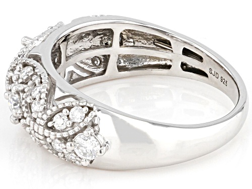 MOISSANITE FIRE(R) .72CTW DEW ROUND PLATINEVE(R) RING - Size 7
