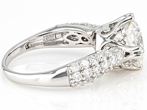 MOISSANITE FIRE(R) 5.17CTW DEW ROUND INFERNO CUT(TM) & ROUND BRILLIANT PLATINEVE(R) RING - Size 8