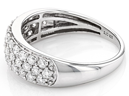 MOISSANITE FIRE® 1.11CTW DEW ROUND PLATINEVE® RING - Size 8